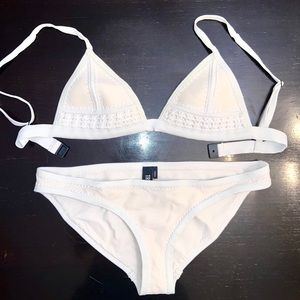 Triangl bikini set white